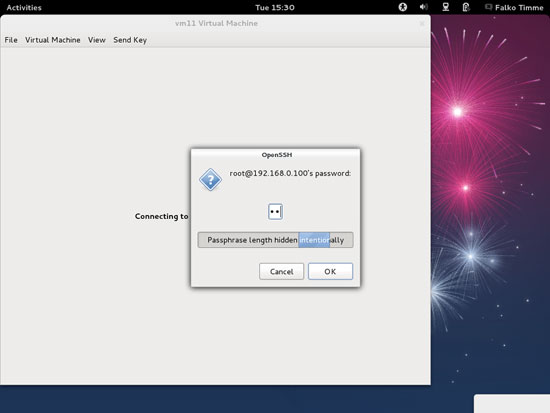 ввод пароля root